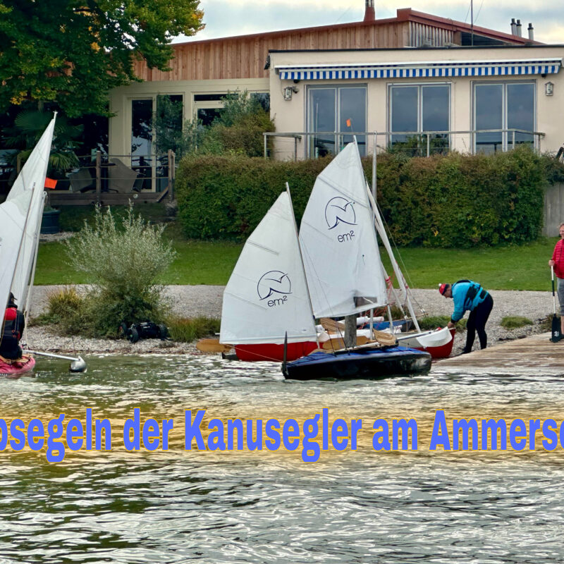Absegeln der Kanusegler am Ammersee