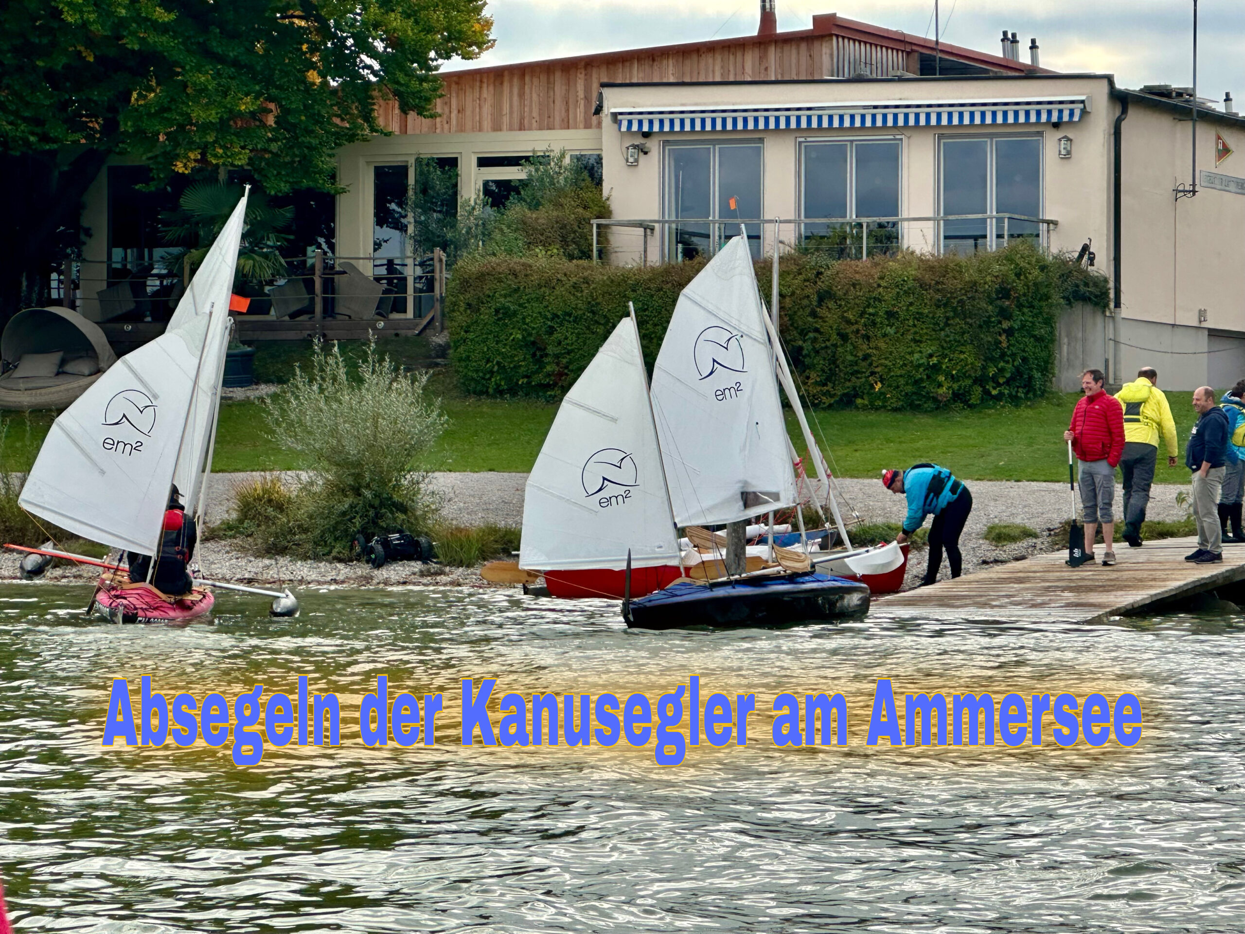 Absegeln der Kanusegler am Ammersee