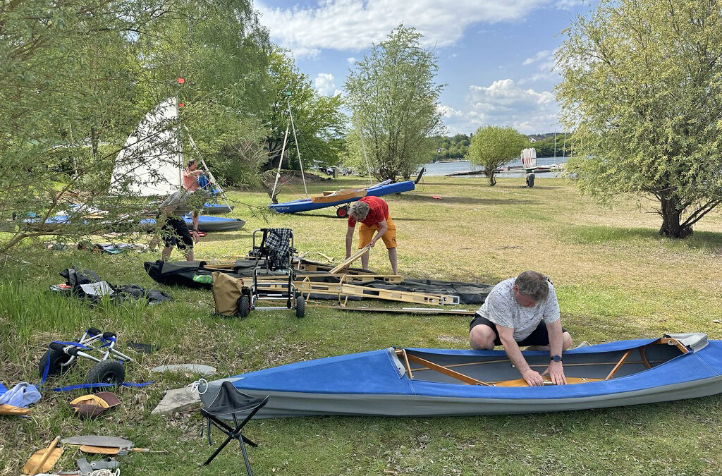 Ansegeln der Kanusegler am Edersee, Anfang Mai 2025